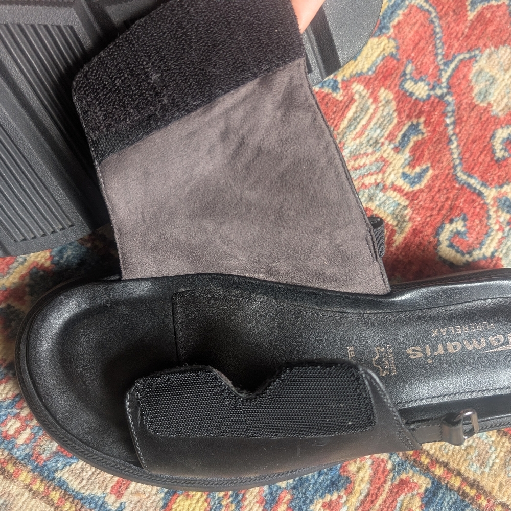 Tamaris, Slingback, Platform, Leather Sandals NWOT - Picture 4 of 6